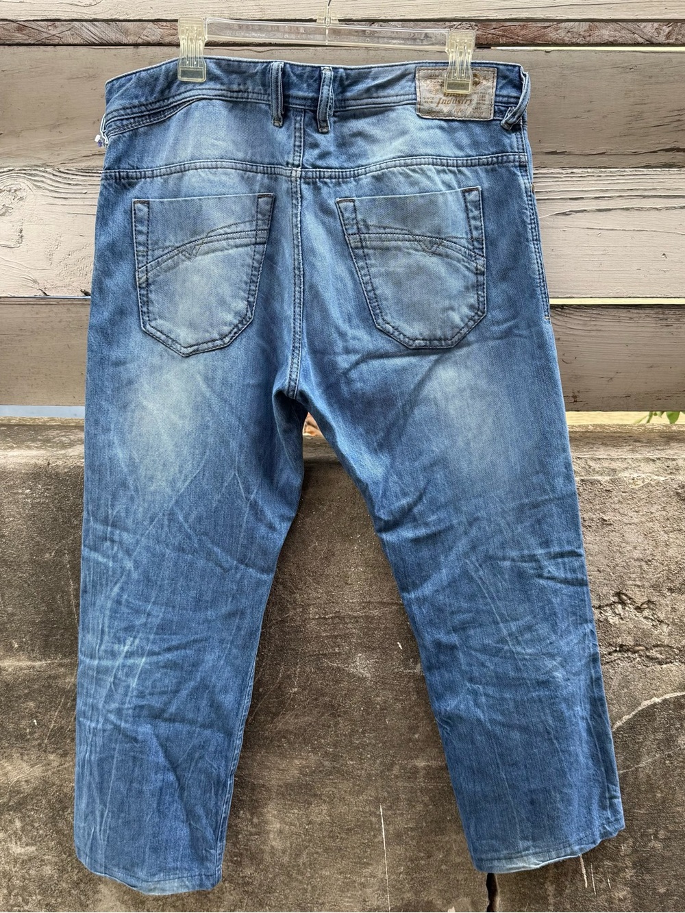 Diesel Men's Light Blue Relaxed Denim Jeans